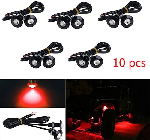 10x Eagle Eye DRL LED Rock Lights For JEEP ATV Off Road Truck Under Trail Rig Lights (Red)