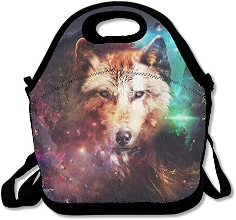 Lone Wolf Reusable Insulated Lunch Bag School Picnic Thermal Carrying Gourmet Lunchbox Lunch Tote Container Organizer For Women,Teens,Adults-Lunch Boxes For Outdoors,Work, Office, Schoo