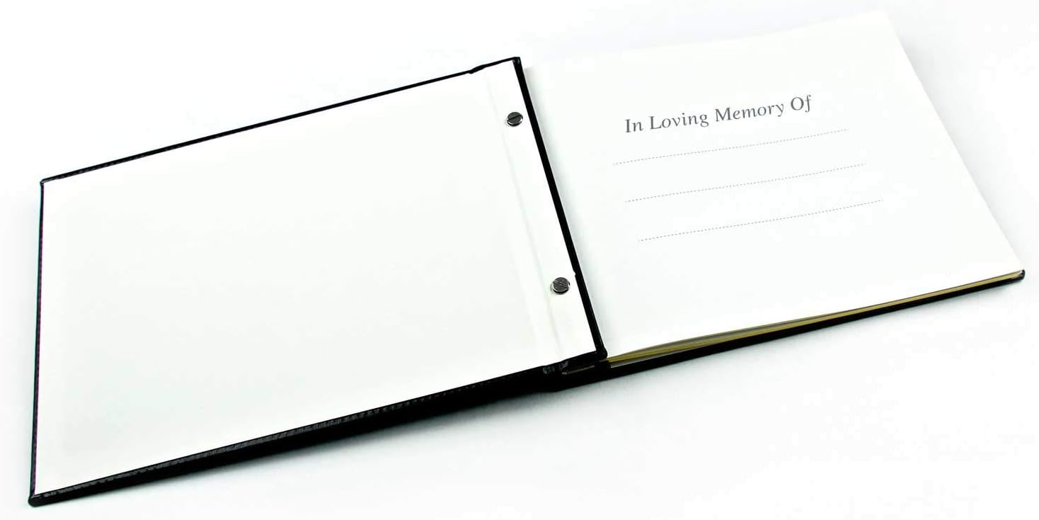 in Loving Memory Condolence Book, 50 Loose Leaf Pages with Gold Gilt Edges & Storage Box - Image 4