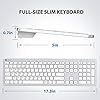 iClever-Wireless-Keyboard-Rechargeable-Wireless-Keyboard-Ergonomic-Full-Size-Design-with-Number-Pad-24G-Stable-Connection-Slim-White-Keyboard-for-Windows-Mac-OS-Computer iClever 2.4G Wireless Keyboard - Rechargeable Wireless Keyboard Full Size Design with Number Pad, 2.4G Stable Connection…
