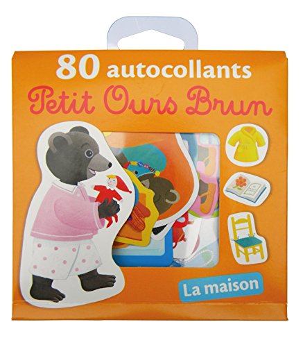 80 autocollants Petit Ours Brun