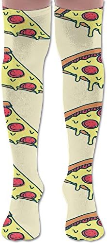 I Love Pizza Compression Socks Soccer Socks Knee High Sock Tall 25.5" For Running,Medical,Athletic,Edema,Diabetic,Varicose Veins,Travel,Pregnancy,Shin Splints,Nursing