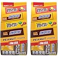 Mars Chocolate SNICKERS & M&M'S Assorted Chocolate Candy Fun Size Peanut & Peanut Butter Lovers Variety Pack, 31.58 oz Bag,Yellow (Pack of 2)