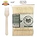 Disposable Wooden Forks and spoons All Natural, Eco-Friendly Birchwood/ Biodegradable, Compostable Tableware/ Perfect for Parties, BBQ, Weddings, Camping, Picnics/ 150 Pcs 6.25