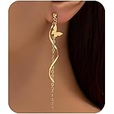 Ritach Silver Dangle Earrings for Women Long Silver Earrings Sparkly Dangle Drop Cubic Zirconia Jewelry for Gifts