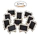 Wood Mini Chalkboard Signs -Stand Blackboard Message Board Wooden Easel for Place Cards Weddings Birthday Parties Event Decorations 12pcs