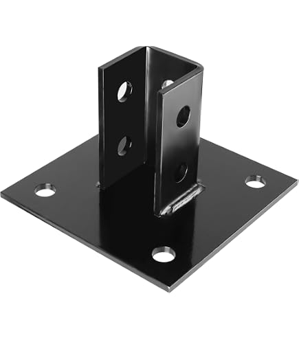 Set Of 4 Unistrut Post Base Brackets – 1-5/8" X 12", Part #P2945, For Channel Mounting
