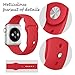 top4cus 42mm Size Soft Silicone Replacement Sport Strap iWatch Band for Apple Watch 42mm All Model - Medium/Large - Sport Red