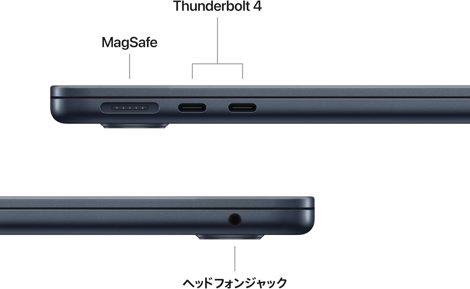 Apple 2025 MacBook Air M4 チップ搭載 13 インチノートブック: 16GBユニファイドメモリ、 256GB SSD ストレージ - ミッドナイト + 3年延長保証 AppleCare+ for 13インチMacBook Air(M4)