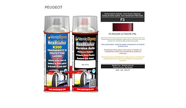 Kit Spray Pintura Coche Aerosol F3 ROUGE ULTIMATE PRL - Kit ...