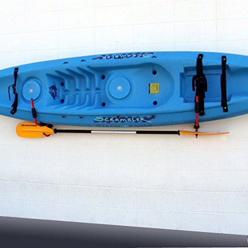 J-Hook Metal Steel Kayak Ladder Wall Mount Storage Rack Bike Surfboard Canoe Folding Hanger SUP Storage for Garage or Shed