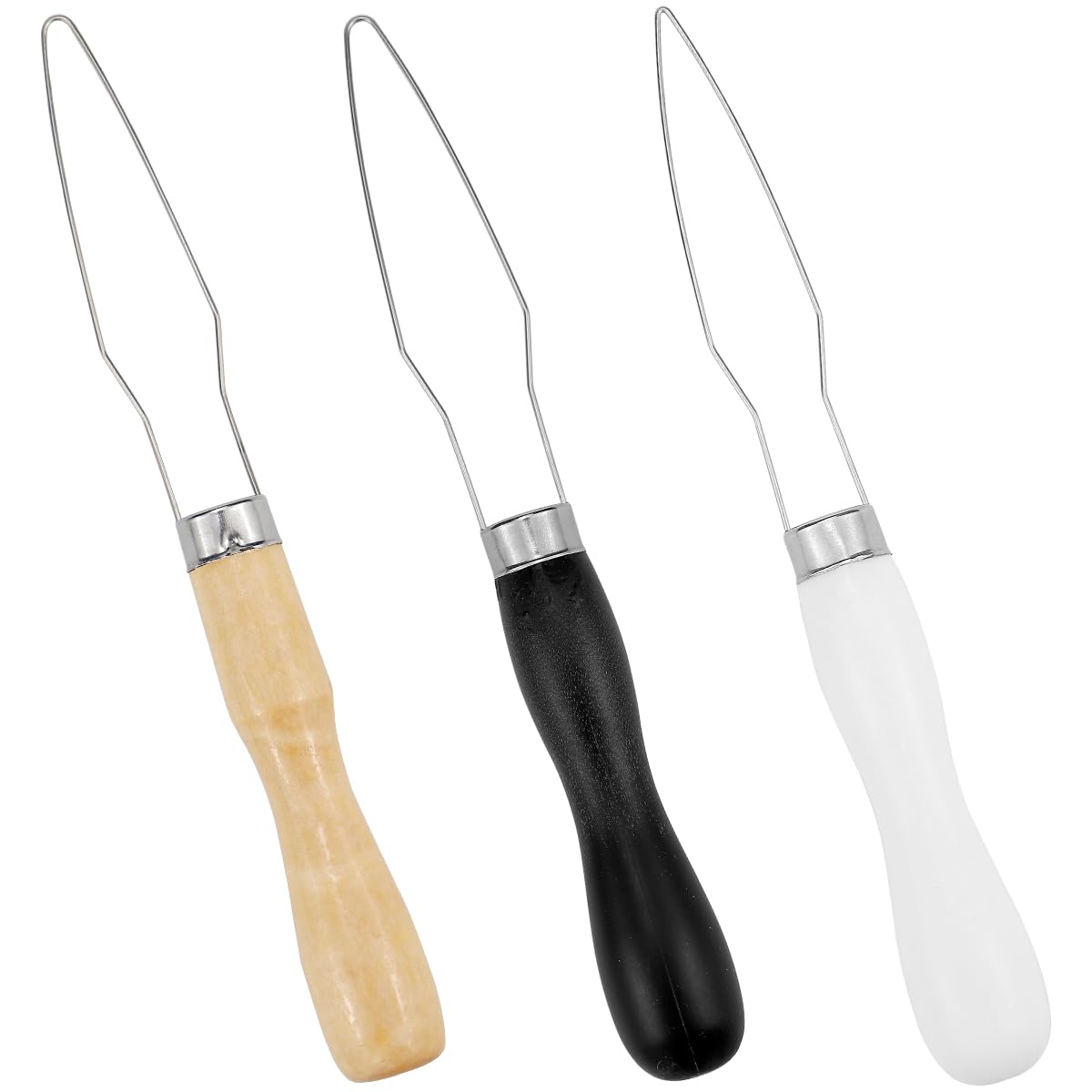 ZJIVQO 3pcs Button Hook Button Hook Helper Grips Button Hook Wooden Handle Button Assist Device Wire Loop Pull Through Aids for Men Women Elderly Old Man