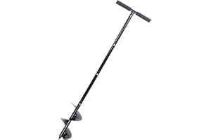 Patioer Post Hole Digger Manual 6" x 41" Garden Auger Spiral Drill with T Shaped Handle for Digging Planting Bulb Bedding