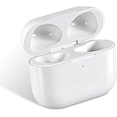 Wireless Charging Case Compatible with AirPod 4, Air Pod 4th Generation Charger Case Replacement with Bluetooth Pairing Sync, White(to USB-C)