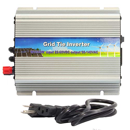 iMeshbean 500w Gird Tie Inverter MPPT Pure Sine Wave for Solar Panel System DC 22V-50V TO AC 110V/120V USA