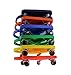 Get Out! Plastic Scooter Board 6-Pack, Wide Handles, 12” x 12” Inches – Gym Class Manual Scooter Boards for Kids