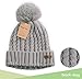 Brook + Bay Pom Pom Beanie - Stay Warm & Stylish - Thick, Soft & Chunky Cable Knit Beanie Hats for Women & Men - Serious Beanies for Serious Style