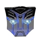 Skyland Car Decoration Transformers Sticker Logo Solar Energy Metal 3D Decepticons Emblem Badge Decal Truck Auto Styling Warning Lamp