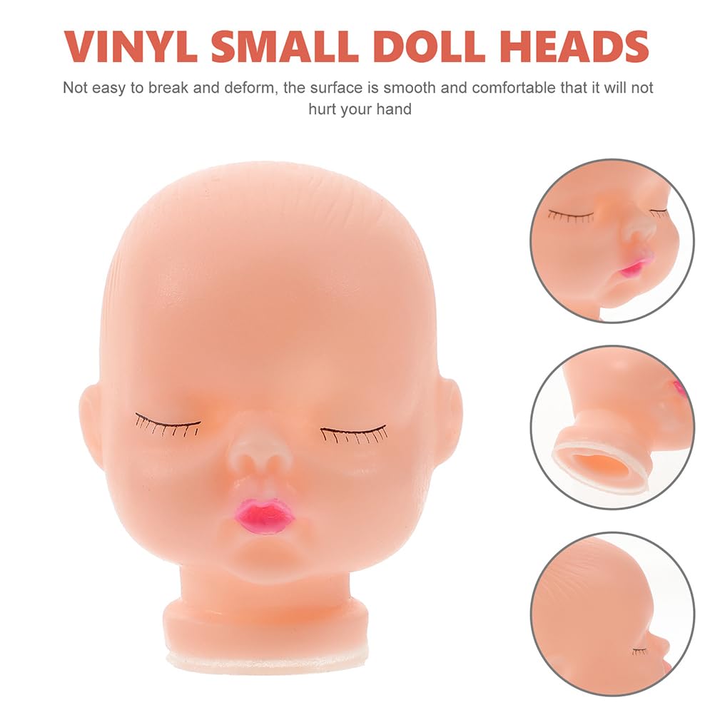 jojofuny 20pcs Vinyl Doll Heads for Crafts 1/6 Doll Doll Repainting Practice Makeup DIY Baby Mannequin Doll Heads for Baby Shower