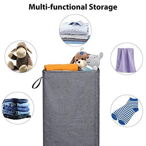 Chrislley 2 Pack Laundry Hampers Dark Light with Handles Sturdy Laundry