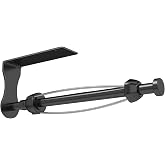 SetSail Paper Towel Holder, Single Hand Operable Paper Towel Holder Under Cabinet with Adjustable Damper, Easy Tear, Wall Mount, Self-Adhesive or Drilled for Kitchen Bathroom, Black