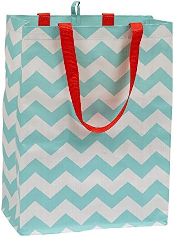 DII Reusable Shopping Bag, For Farmers Markets, Grocery Shopping, Crafts, Travel, Sewing & Everyday Use, Set of 3 - Chevron