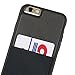 Sinjimoru iPhone 6s Case with Card Holder, Slim Card Wallet Case. Sinji Pouch Case for iPhone 6 Black