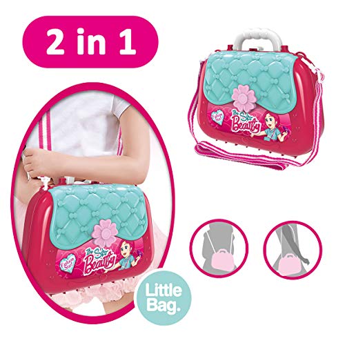 YIMORE Role Play Jewelry Kit for Girls Toy Set 2 in 1 Princess Bag Gift