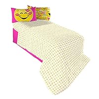 Emojination Happy Sheet Set, Twin, Yellow