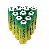 10 Pcs 3.7V 1200mAh 14500 AA Li-ion Battery Button Top Rechargeable Batteries for Camera Flashlight Torch Headlamp