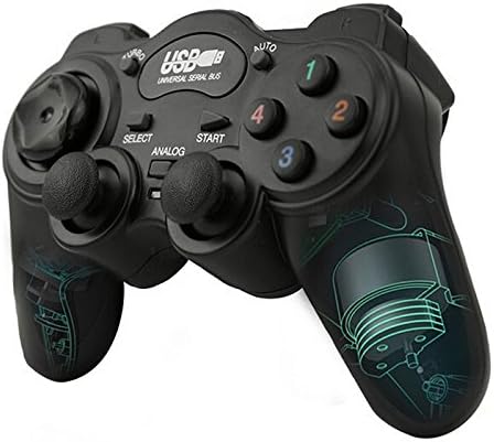 Elegantamazing Wired Gamepad Joystick USB2.0 Shock Joypad Gamepads Game Controller for PC Laptop Computer Win7/8/10/XP/Vista