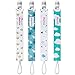 Pacifier Clip, 4 Pack, Unisex Stylish Design Pacifier Teething Toy Holder, Fits All Pacifier Styles for Girls and Boys - Unique Baby Shower Gift (Gift set)