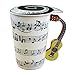 Amazing Roo Mug Cup With Guitar Handle And Art Musical Notes Holds - 13.5 Oz, Tea Coffee Milk Ceramic Mug - Gift For Music Lover