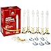 Holiday Joy - Electric Window Candles Lamp Set with Auto Sensor - Set Includes 6 Candles, 12 Bulbs, 6 Suction Cup Candleholders