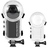 KETOPKIN Invisible Dive Case for Insta360 X4 | 50M/164FT Underwater Waterproof Diving Housing Protective Shell with Bracket for Insta 360 X4 Camera Accessories