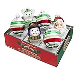 Shiny Brite Holiday Splendor Rounds and Figures - Set of Six