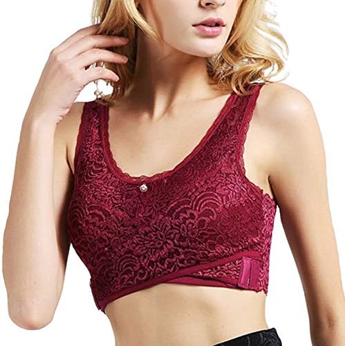 ZooArt Front Cross Side Buckle Wireless Lace Bra