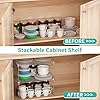 HapiRm-Cupboard-Organiser-Kitchen-Shelf-Organiser-Insert-Dish-and-Spice-Rack-Cupboard-Shelf-Stackable-for-Food-Kitchen-Accessories-and-Utensils-Made-of-Stainless-Steel-2-Pack HapiRm Kitchen Cupboard Organiser Shelf Organiser Kitchen Storage, Stackable Plate Organiser for Kitchen Cupboard…