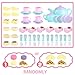 Tea Time Toys 50 Pieces Party Play Food for Kids, DIY Cutting Birthday Party Cake Toys Set Dessert,Cookies,Doughnut,Kitchen Toy for Toddlers, Boys & Girls