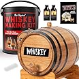 Man Can DIY Whiskey Making Kit Complete with 1 Liter Oak Aging Barrel & Kentucky Bourbon Essence Flavoring - Make Your Own Whiskey at Home (1L) - Great Gifts for Men