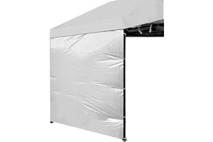 MQoutdoor Ultralight Sidewalls for 10x10 Canopy Tent Silver Coated Side Walls with Tie Rope 1 Piece, Silver Gray
