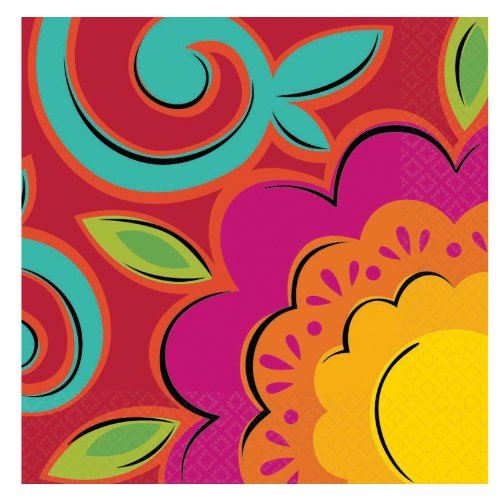 Costumes 203167 Caliente Flowers Beverage Napkins by Unknown