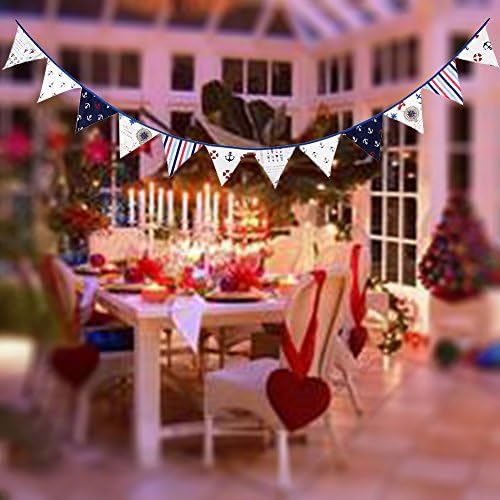 LADEY Child Pirate Theme Burlap Banner Gender Reveal Party Baby Shower Decorations