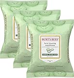 Burt's Bees Facial Cleansing Towelettes, Cucumber and Sage, 30 Count (Pack of 3)