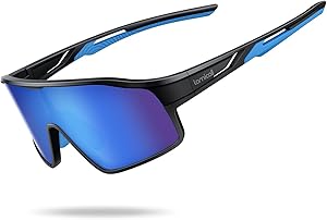 Lamicall Fahrradbrille Kinder, Sportbrille Sonnenbrille - [22g TR-90 Ultraleicht] UV400 Polarisierte Schnelle Brille für Junge & Mädchen, Laufbrille Fahrrad Brille Sport mit Verstellbaren Nasenpads