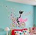SWORNA Nature Series SN049 Flower Butterfly Girl on Bicycle Removable Vinyl DIY Wall Art Mural Sticker Decal Decor for Living Room/Bedroom/Playroom/Hallway/Kindergarten/Home Office/School 28