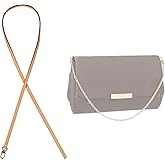 jiesinlov Genuine Vachetta Leather Thin Strap Replacement,Purse Shoulder Straps for Multi Pochette Accessories Boulogne pouchette Handbag(Single Buckle-Width0.37in&Length:45.3in)