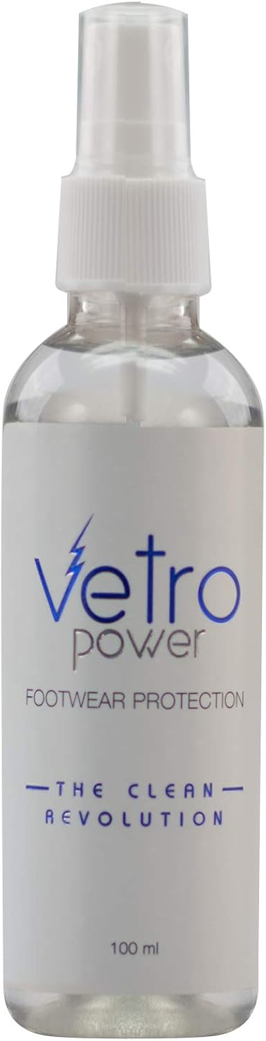 Vetro Power Shoe Protection Spray 100ml Invisible Water Stain Repellent Protection for All Types of Shoes Suede Nubuck, Fabric (1-Pack): Shoes