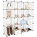 LANGRIA 16-cube Modular Clothes Shelving Storage Organizer DIY Plastic Shoe Rack Cabinet