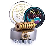 Heady Shake Pro Skateboard Bearings - Pre-Lubricated Premium Titanium - Longboard, Skate Board, Kick Scooter, Inline and Roller Skates - Fastest 608rs 8-pack
